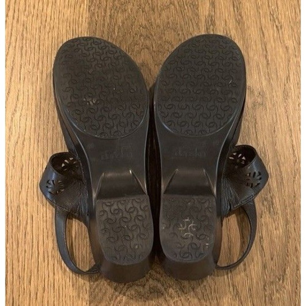Dansko Trista Black Leather Mary Jane Slingback Clogs Women’s Sz EU 40/US 9.5-10 - Picture 6 of 11